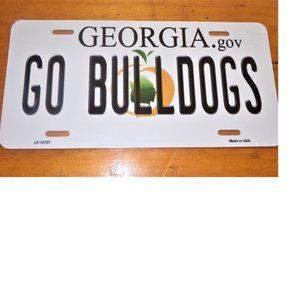 NCAA Go Georgia Bulldogs License Plate State Background Sign Wall Art New